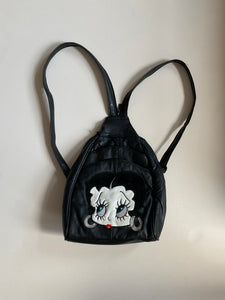 betty boop backpack leather vintage leather Betty Boop backpack – Junkyard Thrift