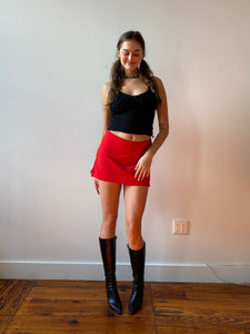 90s cherry mid rise mini skirt