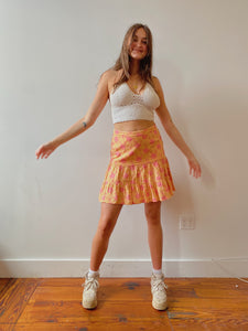 poppy linen blend skirt
