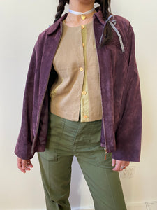 90s purple suede jacket