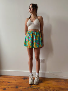 80s tropical silky shorts