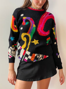 80s cosmic sweater