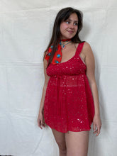 Load image into Gallery viewer, 00s red shimmer slip