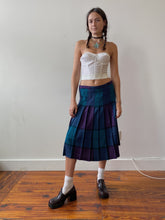 Load image into Gallery viewer, 80s lucy wool plaid midi skirt