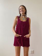 Load image into Gallery viewer, cherry wine corduroy mini dress