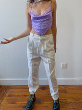 Load image into Gallery viewer, ivory linen blend pants