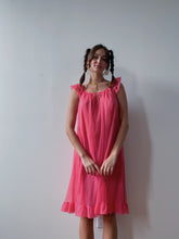 Load image into Gallery viewer, 60s pink ruffle dress
