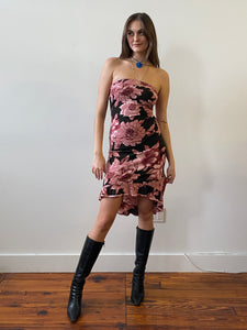90s flower tube dress