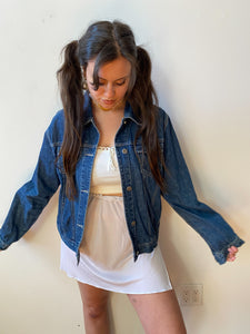 90s dark wash denim jacket
