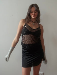sweetheart sequin tank