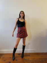 Load image into Gallery viewer, 90s red plaid skirt