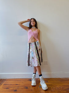 flora patchwork skirt