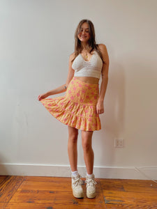 poppy linen blend skirt