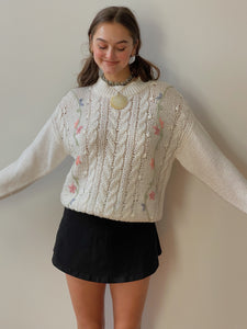 80s wildflower knit