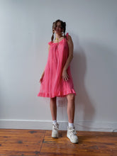 Load image into Gallery viewer, 60s pink ruffle dress
