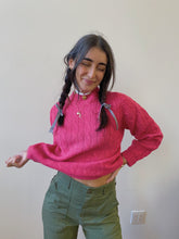 Load image into Gallery viewer, raspberry wool knit