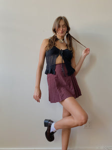 90s plaid mini skirt