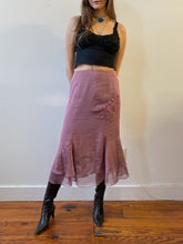 Load image into Gallery viewer, 90s lilac wine midi skirt