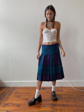 Load image into Gallery viewer, 80s lucy wool plaid midi skirt