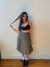 Load image into Gallery viewer, 70s plaid midi skirt