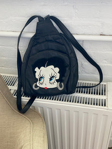 vintage leather Betty Boop backpack