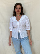 Load image into Gallery viewer, 80s eyelet blouse